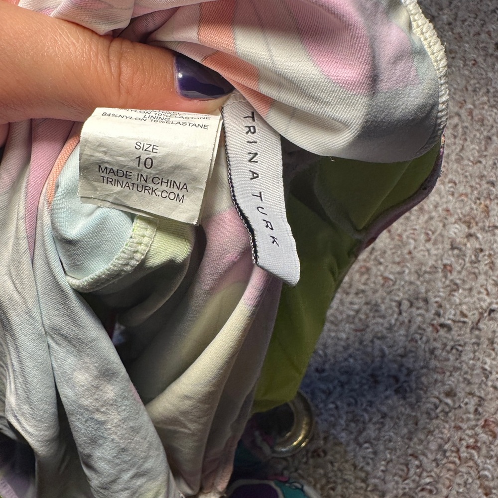 2000s Trina Turk Tankini Top -Size 10 - Picture 3 of 5